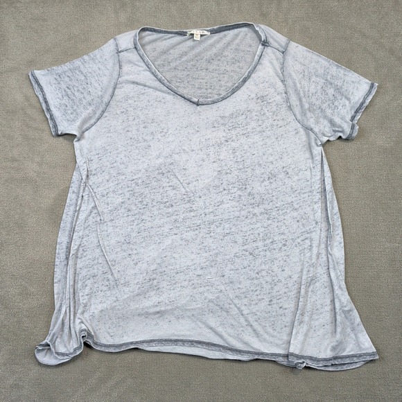 Cyrus Shirt Womens XL Gray V-Neck Short Sleeve Burnout Relaxed Fit Basic — photo 2